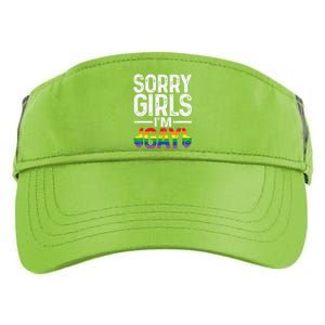 Sorry Girl Im Gay Rainbow Flag Funny Lgbt Pride Gift Adult Drive Performance Visor