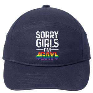 Sorry Girl Im Gay Rainbow Flag Funny Lgbt Pride Gift 7-Panel Snapback Hat