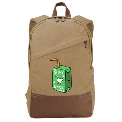 Silly Goose Juice Funny Goose Meme Bird Lover Cotton Canvas Backpack