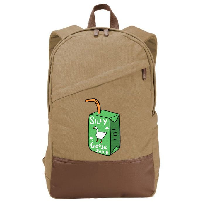 Silly Goose Juice Funny Goose Meme Bird Lover Cotton Canvas Backpack
