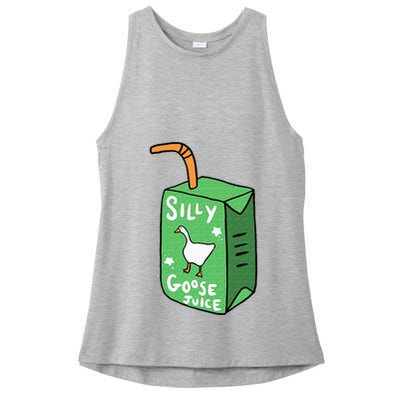 Silly Goose Juice Funny Goose Meme Bird Lover Ladies PosiCharge Tri-Blend Wicking Tank