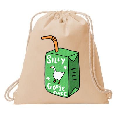 Silly Goose Juice Funny Goose Meme Bird Lover Drawstring Bag