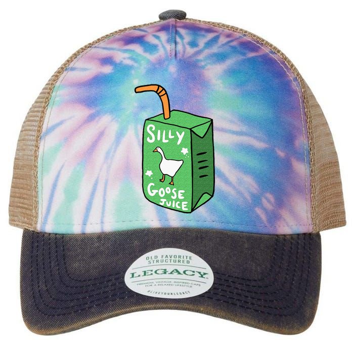 Silly Goose Juice Funny Goose Meme Bird Lover Legacy Tie Dye Trucker Hat