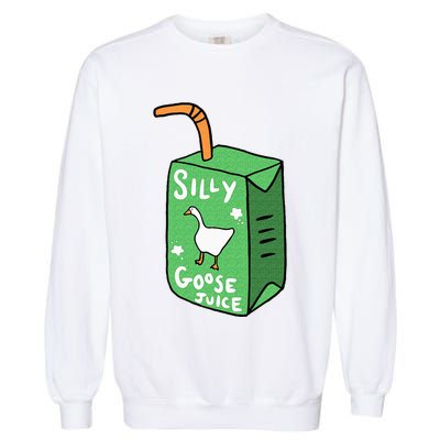 Silly Goose Juice Funny Goose Meme Bird Lover Garment-Dyed Sweatshirt