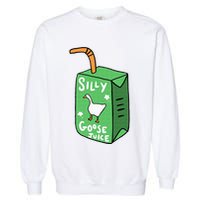 Silly Goose Juice Funny Goose Meme Bird Lover Garment-Dyed Sweatshirt