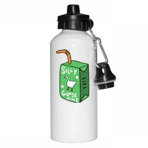 Silly Goose Juice Funny Goose Meme Bird Lover Aluminum Water Bottle