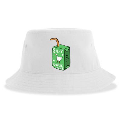 Silly Goose Juice Funny Goose Meme Bird Lover Sustainable Bucket Hat