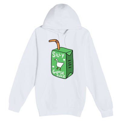 Silly Goose Juice Funny Goose Meme Bird Lover Premium Pullover Hoodie