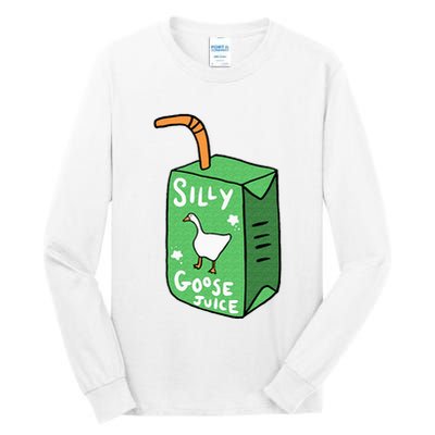 Silly Goose Juice Funny Goose Meme Bird Lover Tall Long Sleeve T-Shirt