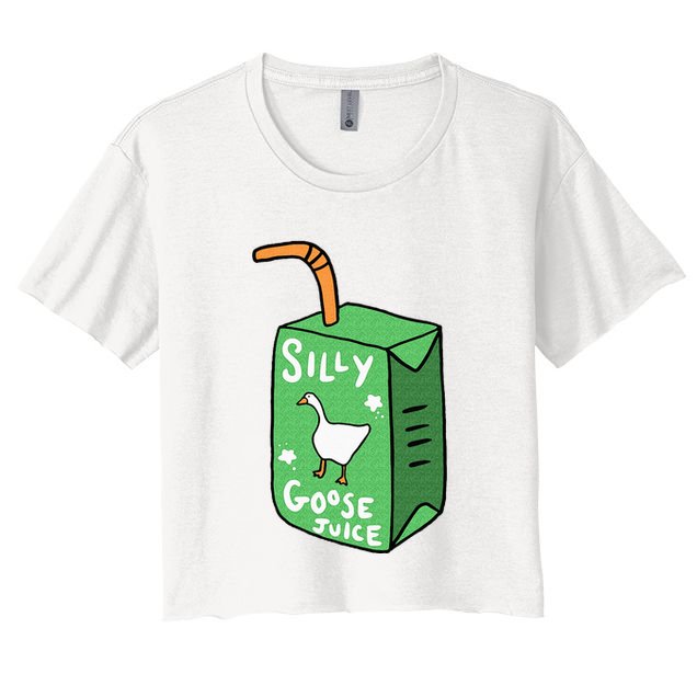 Silly Goose Juice Funny Goose Meme Bird Lover Crop Top