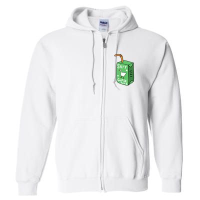Silly Goose Juice Funny Goose Meme Bird Lover Full Zip Hoodie