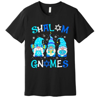 Shalom Gnome Jewish Hanukkah Chanukkah Gnomes Family Premium T-Shirt