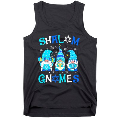 Shalom Gnome Jewish Hanukkah Chanukkah Gnomes Family Tank Top