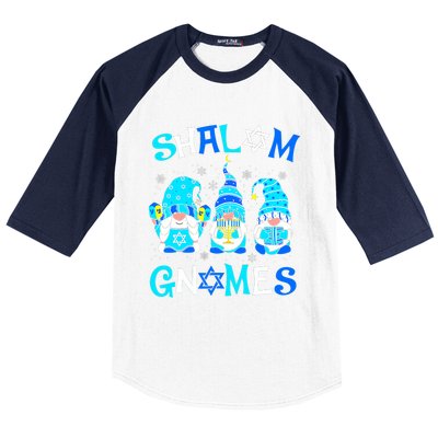 Shalom Gnome Jewish Hanukkah Chanukkah Gnomes Family Baseball Sleeve Shirt