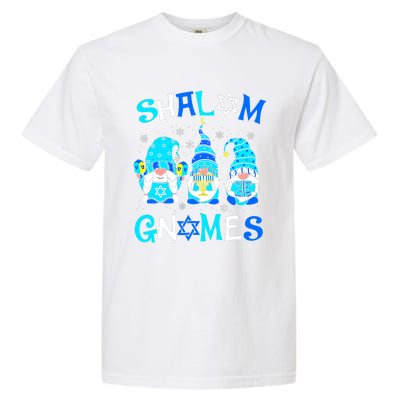 Shalom Gnome Jewish Hanukkah Chanukkah Gnomes Family Garment-Dyed Heavyweight T-Shirt