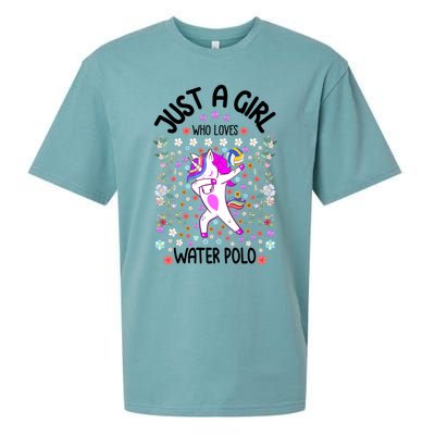 Sports Gift Just A Who Loves Water Polo Gift Sueded Cloud Jersey T-Shirt