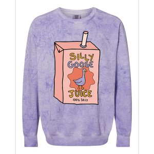 Silly Goose Juice Funny Goose Meme Bird Lover Sarcastic Colorblast Crewneck Sweatshirt