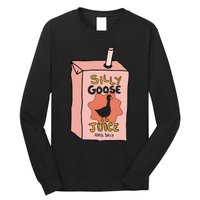 Silly Goose Juice Funny Goose Meme Bird Lover Sarcastic Long Sleeve Shirt