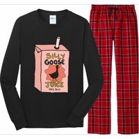 Silly Goose Juice Funny Goose Meme Bird Lover Sarcastic Long Sleeve Pajama Set