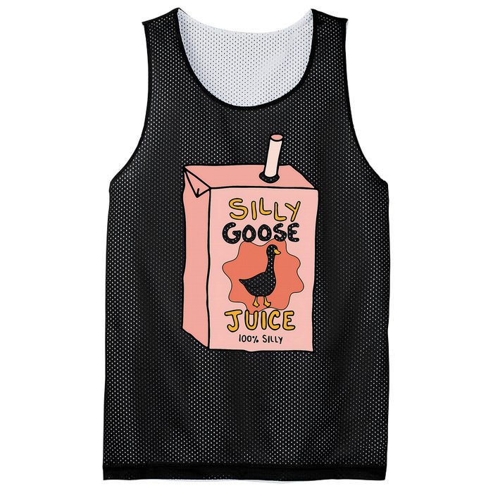 Silly Goose Juice Funny Goose Meme Bird Lover Sarcastic Mesh Reversible Basketball Jersey Tank