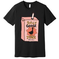 Silly Goose Juice Funny Goose Meme Bird Lover Sarcastic Premium T-Shirt