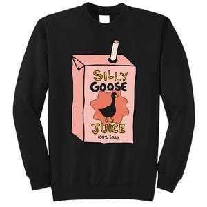 Silly Goose Juice Funny Goose Meme Bird Lover Sarcastic Tall Sweatshirt