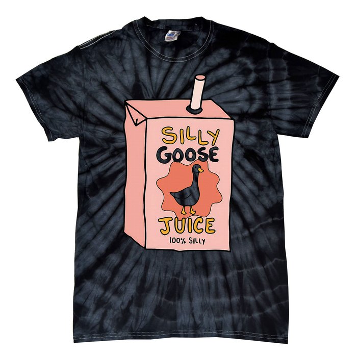 Silly Goose Juice Funny Goose Meme Bird Lover Sarcastic Tie-Dye T-Shirt