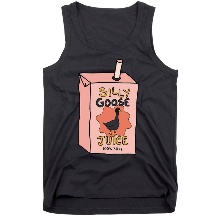 Silly Goose Juice Funny Goose Meme Bird Lover Sarcastic Tank Top