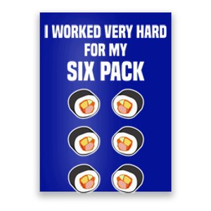 Sushi Gift Joke Six Pack Sushi Fan Sushi Lover Sushi Rolls Meaningful Gift Poster