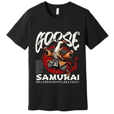 Samurai Goose Japan Bushido Oni Ronin Warrior Premium T-Shirt