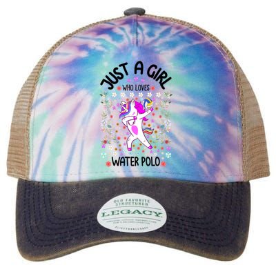 Sports Gift Just A Who Loves Water Polo Gift Legacy Tie Dye Trucker Hat