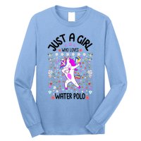 Sports Gift Just A Who Loves Water Polo Gift Long Sleeve Shirt