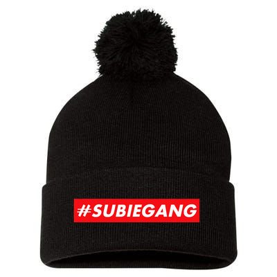 Subie Gang Jdm Japanese Car Lovers Tuner Cars And Drifters Pom Pom 12in Knit Beanie