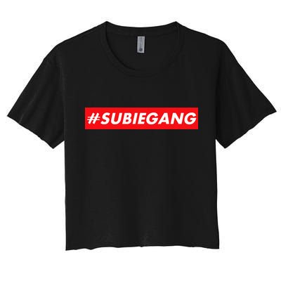 Subie Gang Jdm Japanese Car Lovers Tuner Cars And Drifters Women's Crop Top Tee