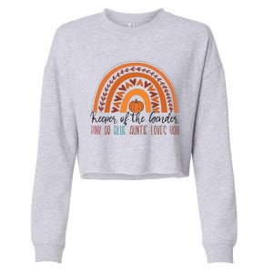 Secret Gender Keeper Of The Gender Reveal Halloween Pumpkin Cropped Pullover Crew