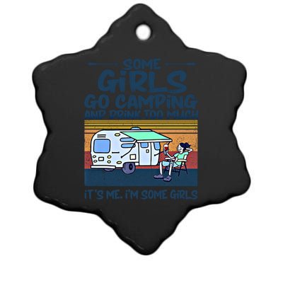 Some Go Kayaking And Drink Too Much Retro Kayak Funny Gift Ceramic Star Ornament