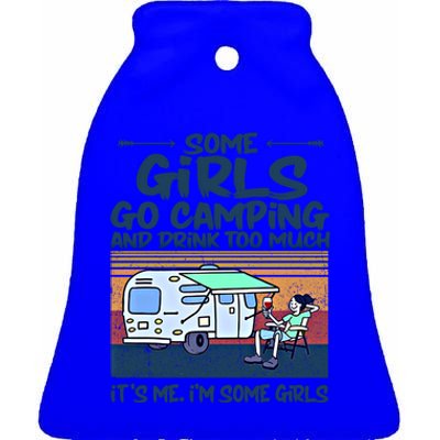 Some Go Kayaking And Drink Too Much Retro Kayak Funny Gift Ceramic Bell Ornament