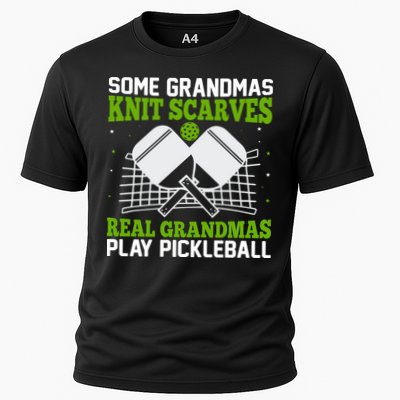 Some Grandmas Knit Scarves Real Grandmas Play Pickleball Performance Shirt