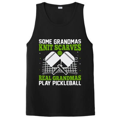 Some Grandmas Knit Scarves Real Grandmas Play Pickleball PosiCharge Competitor Tank
