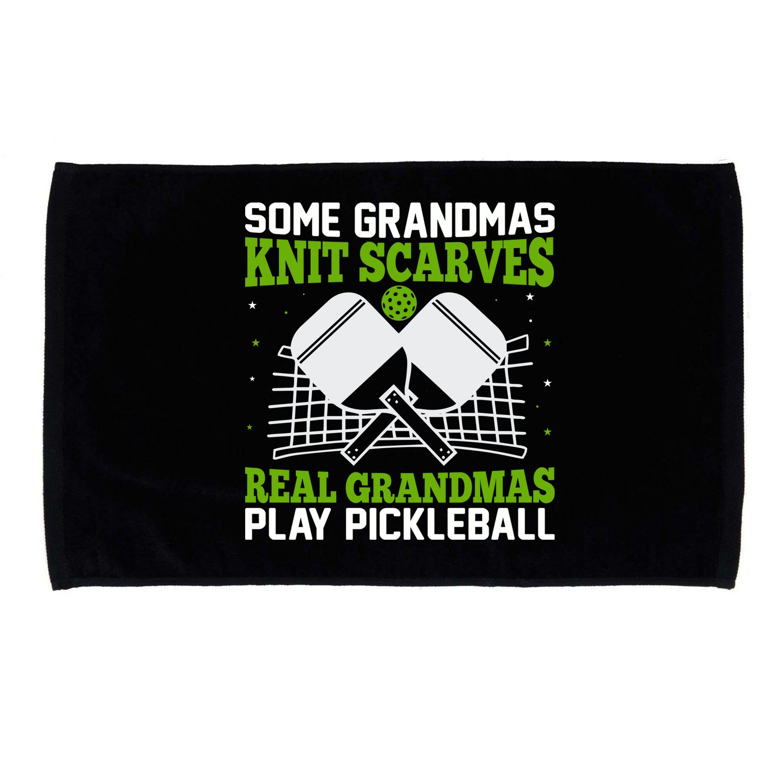 Some Grandmas Knit Scarves Real Grandmas Play Pickleball Microfiber Hand Towel