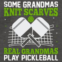 Some Grandmas Knit Scarves Real Grandmas Play Pickleball Vector Backpack