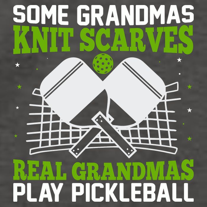 Some Grandmas Knit Scarves Real Grandmas Play Pickleball Vector Backpack
