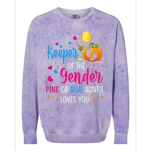 Secret Gender Keeper Of The Gender Reveal Halloween Pumpkin Colorblast Crewneck Sweatshirt