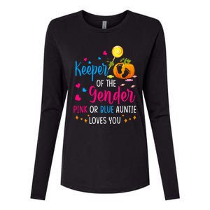 Secret Gender Keeper Of The Gender Reveal Halloween Pumpkin Womens Cotton Relaxed Long Sleeve T-Shirt