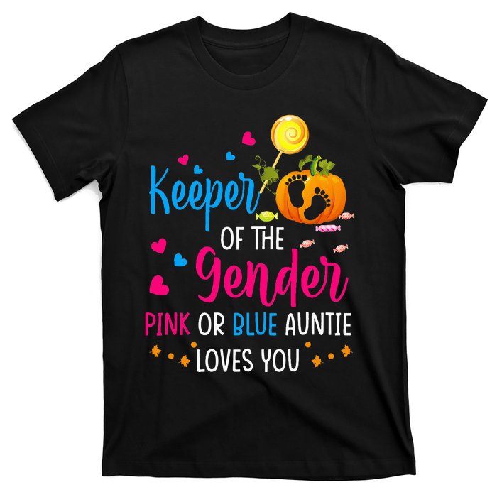 Secret Gender Keeper Of The Gender Reveal Halloween Pumpkin T-Shirt