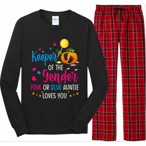 Secret Gender Keeper Of The Gender Reveal Halloween Pumpkin Long Sleeve Pajama Set