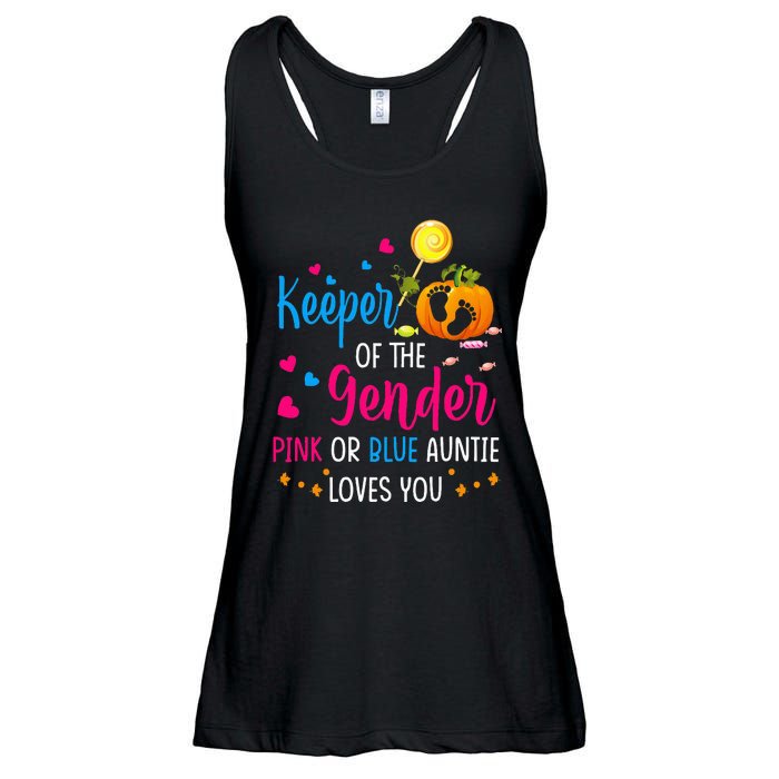 Secret Gender Keeper Of The Gender Reveal Halloween Pumpkin Ladies Essential Flowy Tank