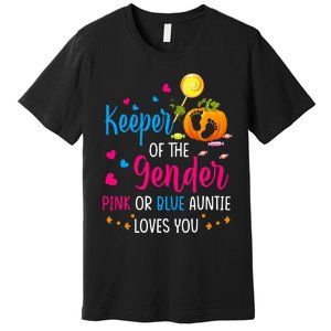 Secret Gender Keeper Of The Gender Reveal Halloween Pumpkin Premium T-Shirt