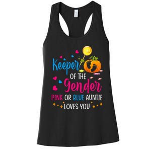 Secret Gender Keeper Of The Gender Reveal Halloween Pumpkin Women's Racerback Tank