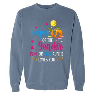 Secret Gender Keeper Of The Gender Reveal Halloween Pumpkin Garment-Dyed Sweatshirt